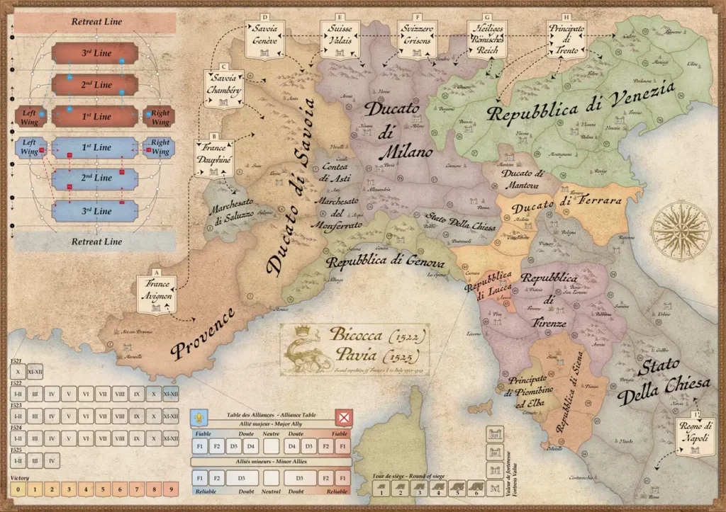 Bicocca (1522) - Pavia (1525) - Second expedition of François I to Italy 1521-1525